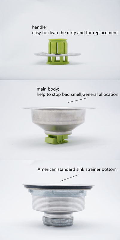 exclusive selling  American patent  Amazon replacement Stinky eco-friendly stainless steel kitchen sink straine